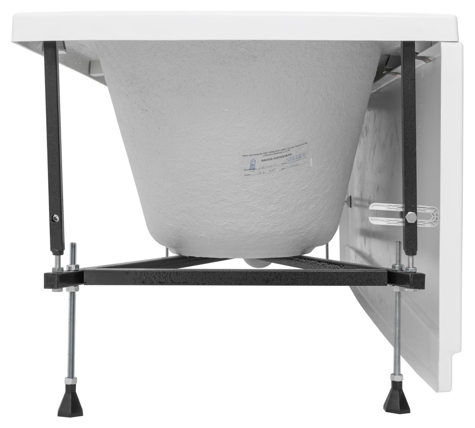 Акриловая ванна с каркасом Uperwood Next 165x70 см, белая