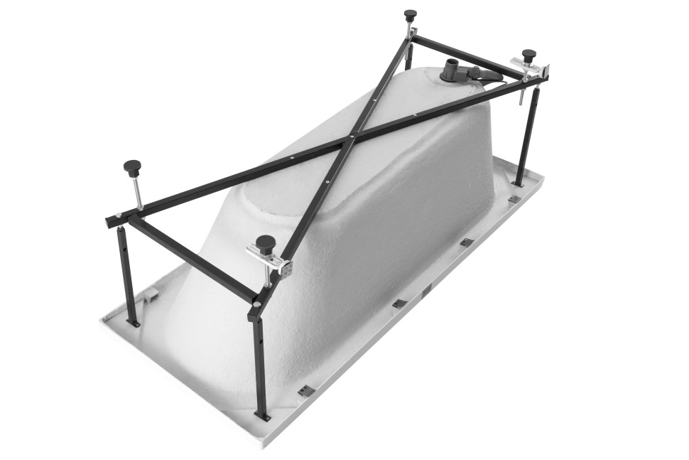 Акриловая ванна с каркасом Uperwood Next 165x70 см, белая