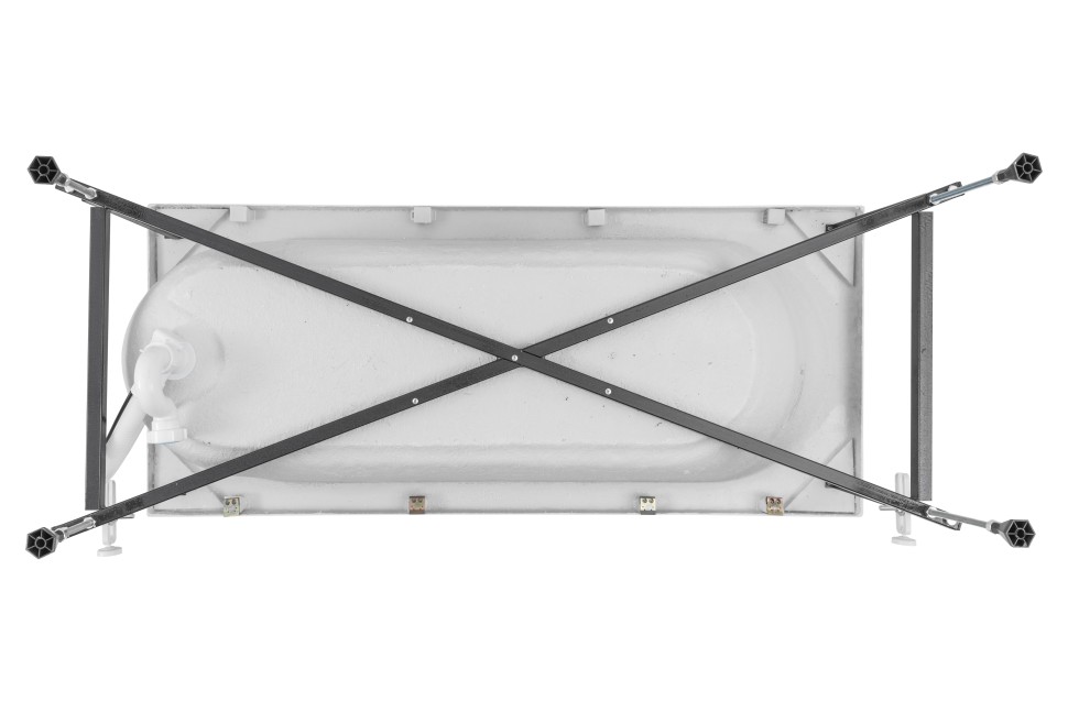 Акриловая ванна с каркасом Uperwood Next 165x70 см, белая