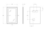 Зеркало BelBagno SPC-KRAFT-500-800-SENS-NERO