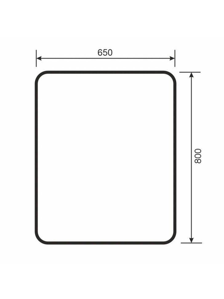 Зеркало для ванной с холодной подсветкой Uperwood Modul 65х80 см, прямоугольное, черное, сенсор/антизапотевание