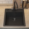 Кухонная мойка кварцевая Uperwood Quartz Premium UPD-07-04, прямоугольная, черная