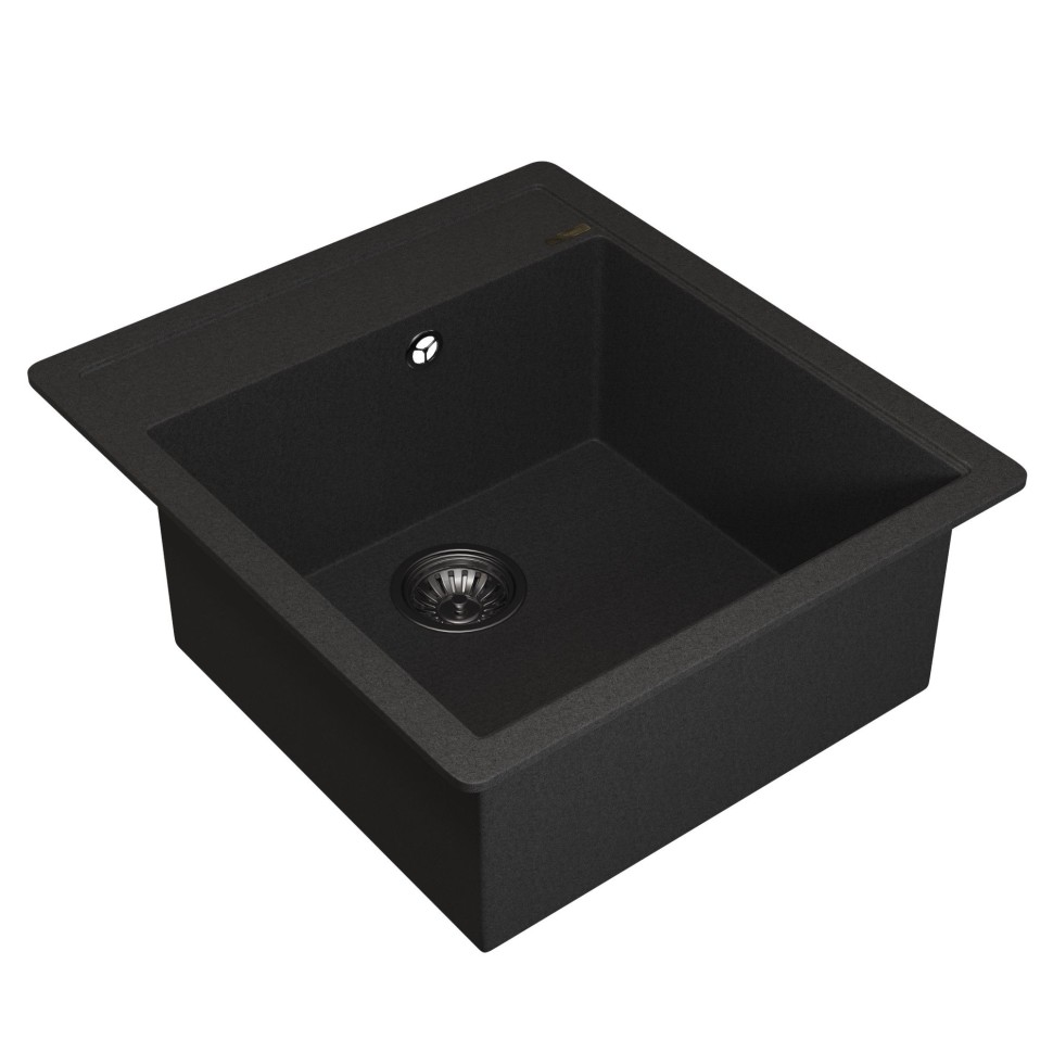 Кухонная мойка кварцевая Uperwood Quartz Premium UPD-07-04, прямоугольная, черная