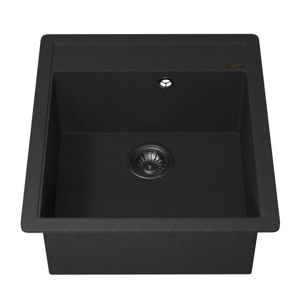 Кухонная мойка кварцевая Uperwood Quartz Premium UPD-07-04, прямоугольная, черная