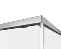 Душевой уголок Ультима (Ultima) VSR-7UL9013CLGM, 1300*900, вороненая сталь, стекло прозрачное