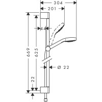 Душевой гарнитур Hansgrohe Croma Select S 26564400 хром