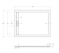 Поддон из искусственного мрамора CEZARES TRAY-AS-AH-120/90-30-W