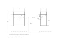 База под раковину подвесная BelBagno KRAFT MINI-500/260-1A-SO-PP-R Pino Pasadena