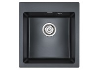 Мойка KANTE 45, IT-GRANIT, PM104651-BLM, черный металлик, 460х510 мм, Paulmark