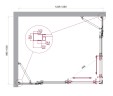 Душевой уголок BelBagno LUCE-AH-22-125/100-C-Cr