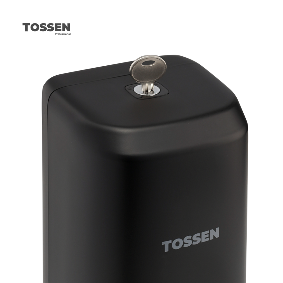 TOSSEN MN-7220 PB - механический дозатор жидкого мыла (коллекция «Матовый чёрный»)  
