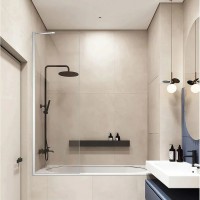 Шторка на ванну Veconi Palau PL-84, 900x1500, хром, стекло прозрачное