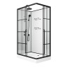 Душевая кабина Niagara Standart ST100/80/15QL/KL/BKT (100х80х225) низкий поддон(15см),черный,стекло прозрачное,3 места