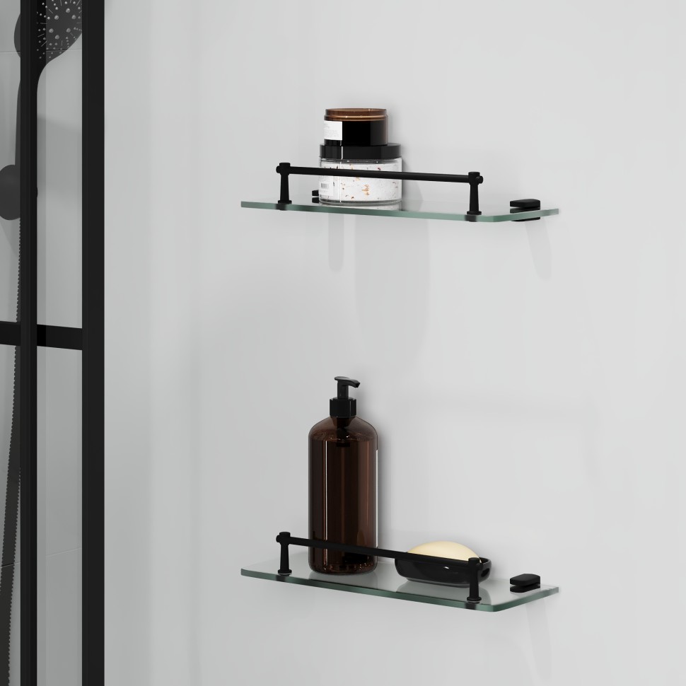 Душевая кабина Niagara Standart ST100/80/15QL/KL/BKT (100х80х225) низкий поддон(15см),черный,стекло прозрачное,3 места