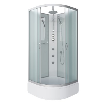 Душевая кабина Niagara Classic NG-3302-14BKTG (100х100х210) средний поддон(26см),стекло матовое,4 места