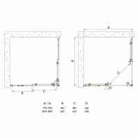 Душевой угол Veconi Rovigo RV-113B, 800x800x1850, черный, стекло прозрачное