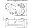 Акриловая ванна Aquanet Capri 160x100 R (с каркасом)