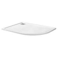 Душевой поддон из искусственного мрамора в комплекте с сифоном BelBagno UNO TRAY-MR-UNO-RH-120/90-550-35-W-L-CR