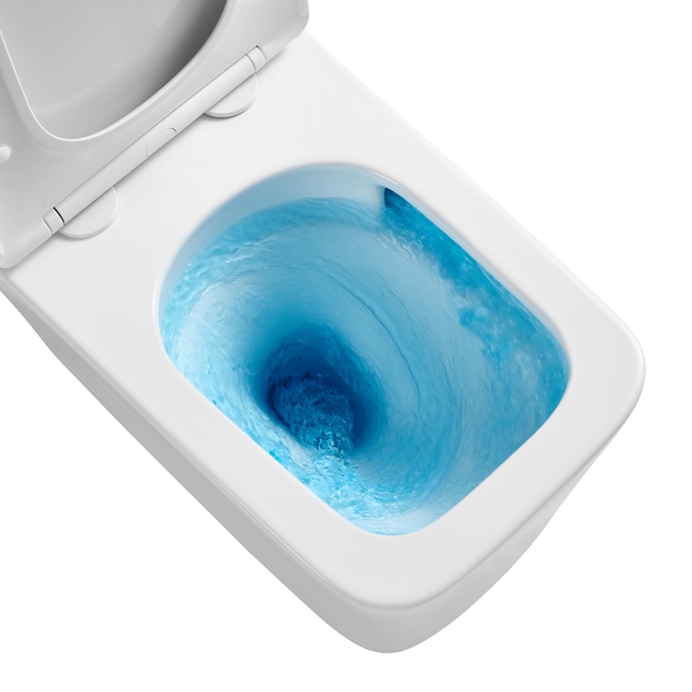 Унитаз-компакт Торнадо Сити (City) VT2-56T, цвет белый, ультратонкое сиденье микролифт, горизонтальный выпуск