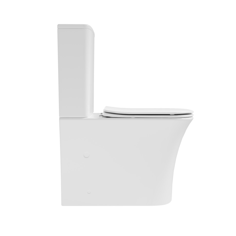 Унитаз-компакт Торнадо Сити (City) VT2-56T, цвет белый, ультратонкое сиденье микролифт, горизонтальный выпуск