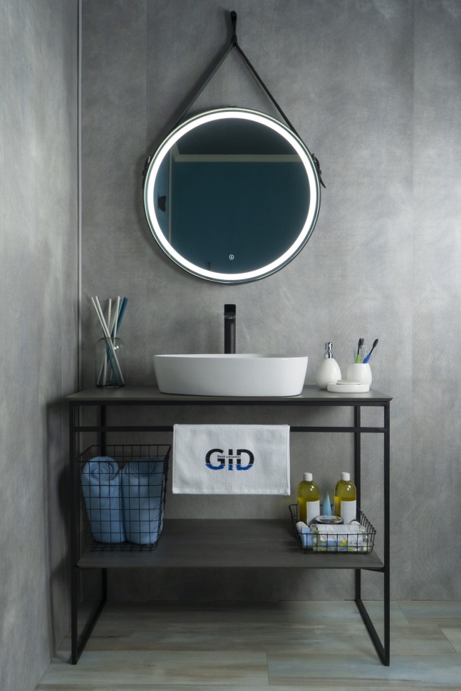 Раковина Gid N9386 51139 накладная белая 50x40x12