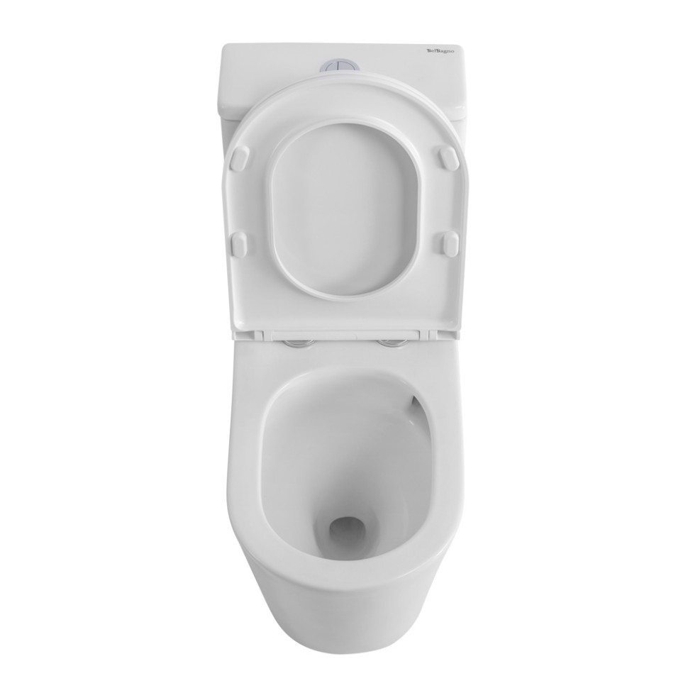 Унитаз-моноблок с сиденьем и смывом TORNADO BelBagno TRE-TOR BB673CP-MN-TOR/SC