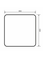 Зеркало для ванной с холодной подсветкой Uperwood Modul 80х80 см, прямоугольное, черное, сенсор/антизапотевание