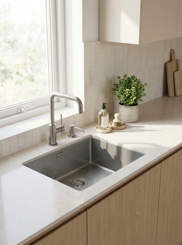 Кухоннаяойка из нержавеющей стали Uperwood UPD-01, хром