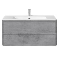 База под раковину Vico 1000 подвесная, 2 выкатных ящика soft close, Beton