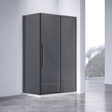 Душевой уголок Слим-Н (Слим-Н (Slim-N)) VSR-4SN9011CGGM, 1100*900, вороненая сталь, стекло тонированное