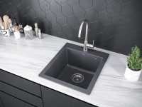 Мойка KANTE 45, IT-GRANIT, PM104651-DG, графит, 460х510 мм, Paulmark