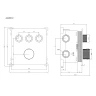 Смеситель с термостатом встраиваемый на 3 потребителя комплект с монтажной частью AQM8812GM