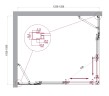 Душевой уголок BelBagno LUCE-AH-22-125/105-C-Cr