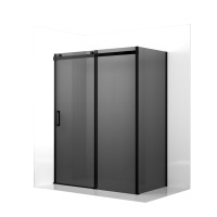 Душевое ограждение Ambassador Benefit 19022205HBB-110HBB (160х110х200) прямоугольник,черный,стекло тонированное,раздвижная,2 места
