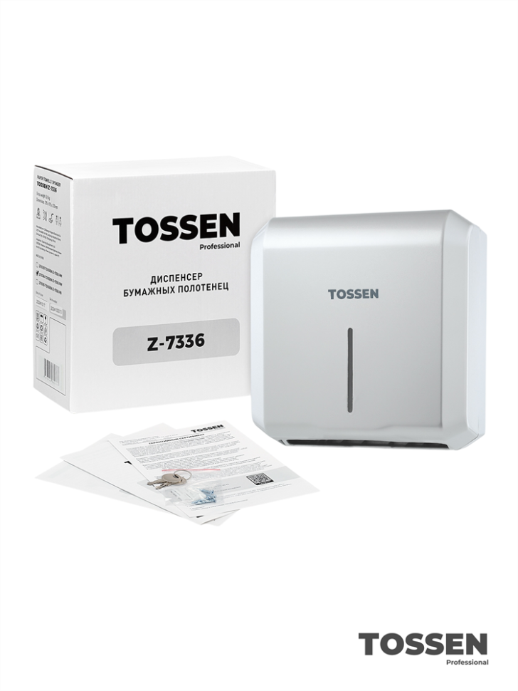 TOSSEN Z-7336 PM - диспенсер бумажных полотенец (коллекция «Классический серый»)  