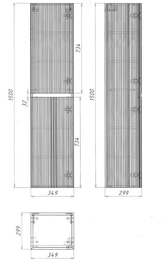 Шкаф Welle VSC-2WL150MBG подвесной, 1500*350*300, M.Beige