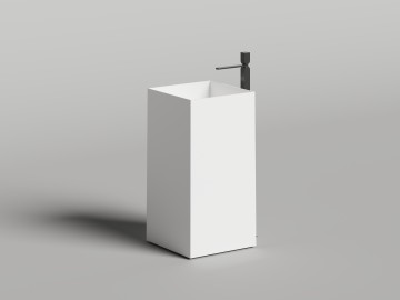 Раковина напольная ARMONIA SQUARE 01 покраска по RAL полностью 450х450х900 S-Stone Матовое