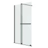 Душевая перегородка Niagara Nova NG-671-12BLACK (120х200) черный матовый,раздвижная,стекло прозрачное,1 место