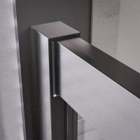 Душевой угол Veconi Premium Trento PTC-20GR, 1100Х800x2000, брашированное графит, стекло прозрачное