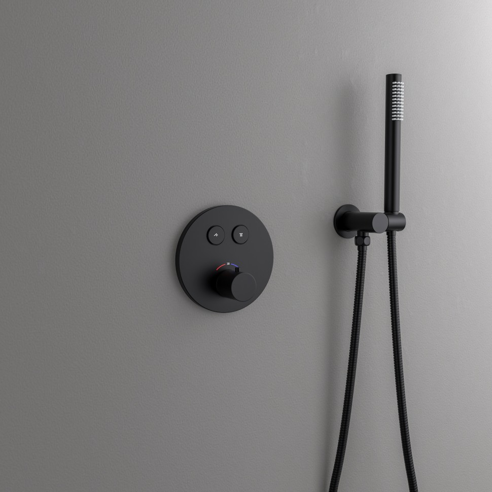 Душевая система встроенная с термостатом Timo Saona SX-2370/03SM черный