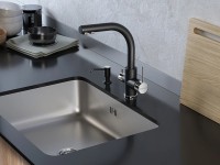 Дозатор для жидкого мыла REIN, D002-401(AN) , антрацит, Paulmark