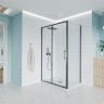 Душевой угол Veconi Evo 100SP GR 1000х700x1950, графит брашинг, прозрачное стекло