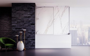Шторка на ванну Veconi Palau PL-85, 500x1500, хром, стекло прозрачное