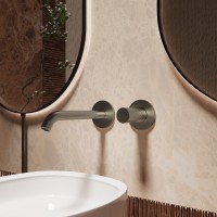 Смеситель для раковины Aura VBFW-6AU1GM встраиваемый, вороненая сталь