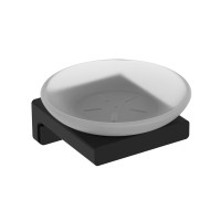 AQM7314MB Tivoli Мыльница латунь/матовое стекло, черный матовый