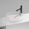 Умывальник чаша накладная круглая (цвет розовый) Cristal 360x360x112мм