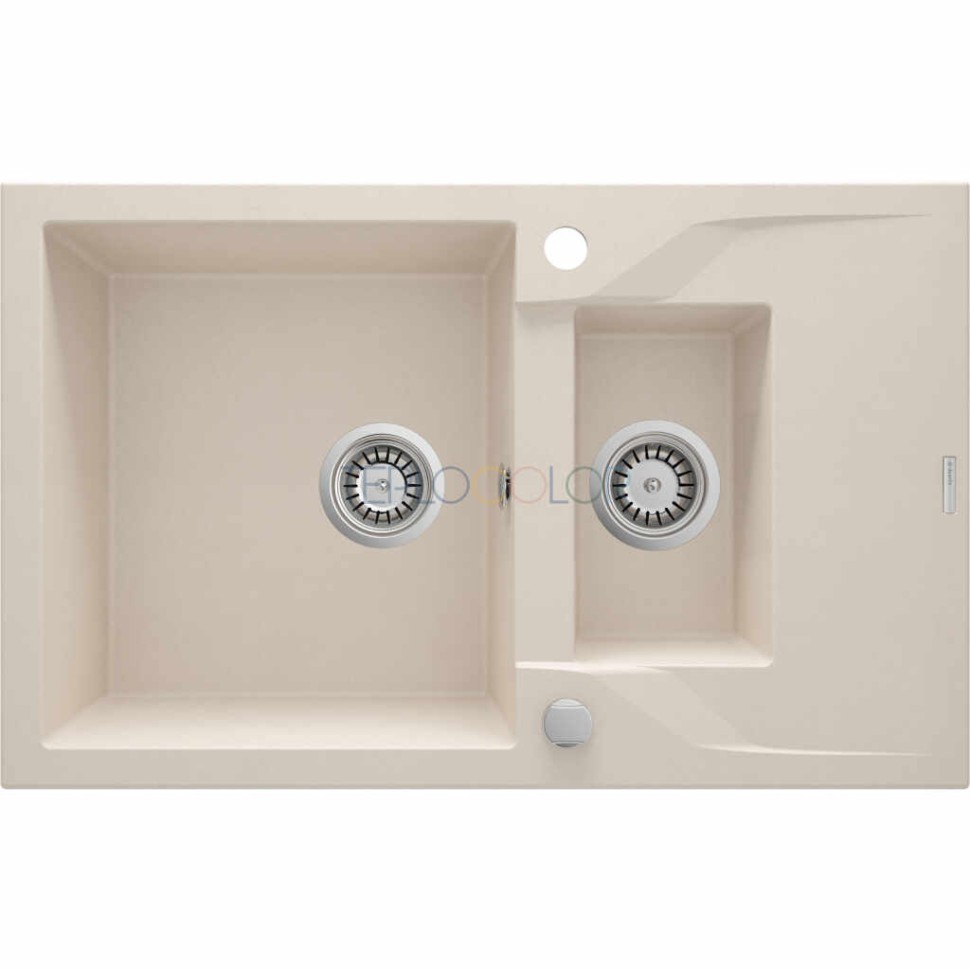 Гранитная мойка, 1.5-чаши с осушкой