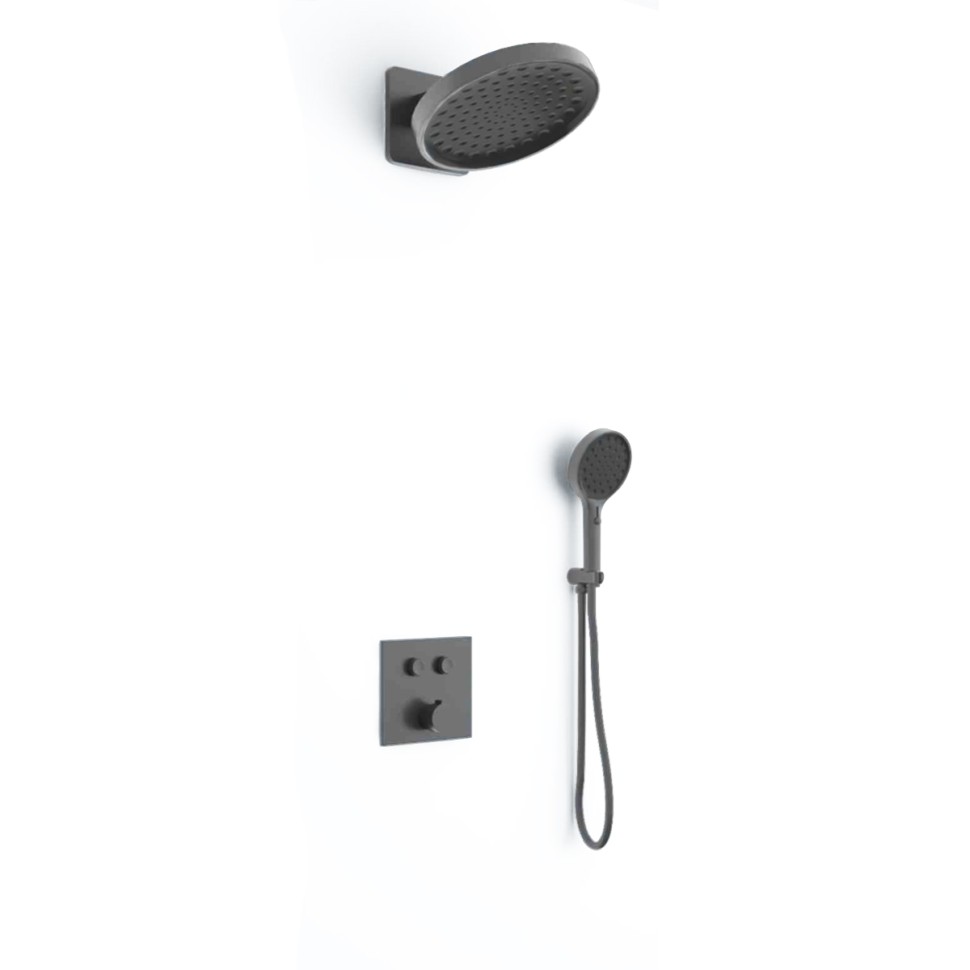 Душевой комплект Inspire VSFW-421I3GM встраиваемый, двухрежимный, вороненая сталь