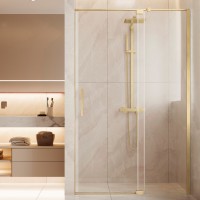 Душевая дверь Экстенза (Extenza) VDP-4EX9010CLG, 900/1000, брашированное золото, стекло прозрачное