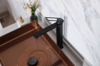 Смеситель высокий для раковины Gid Niagara L057-BM-D L057BMD черный матовый